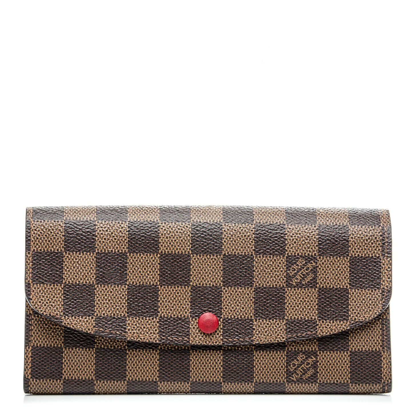 Damier Ebene Emilie Wallet Red