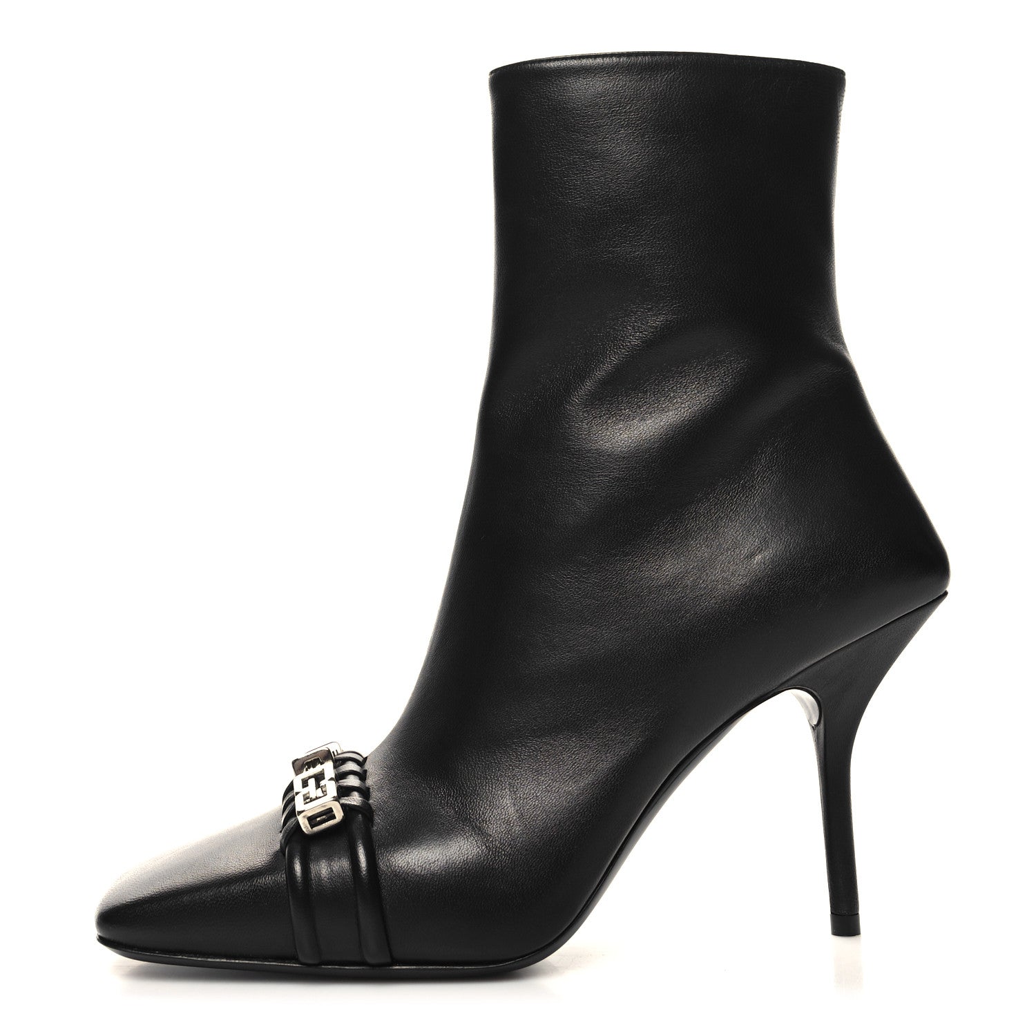 Givenchy Calfskin G Woven Ankle Boots 40 Black 1 of 8