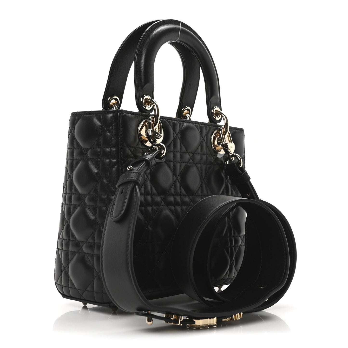 Lambskin Cannage Small My ABCDior Lady Dior Black