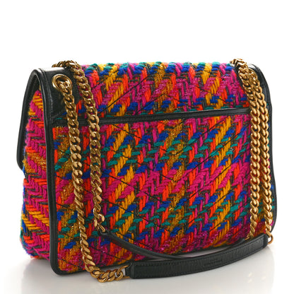 Saint Laurent Tweed Calfskin Matelasse Monogram Medium Niki Chain Satchel Multicolor 3 of 11