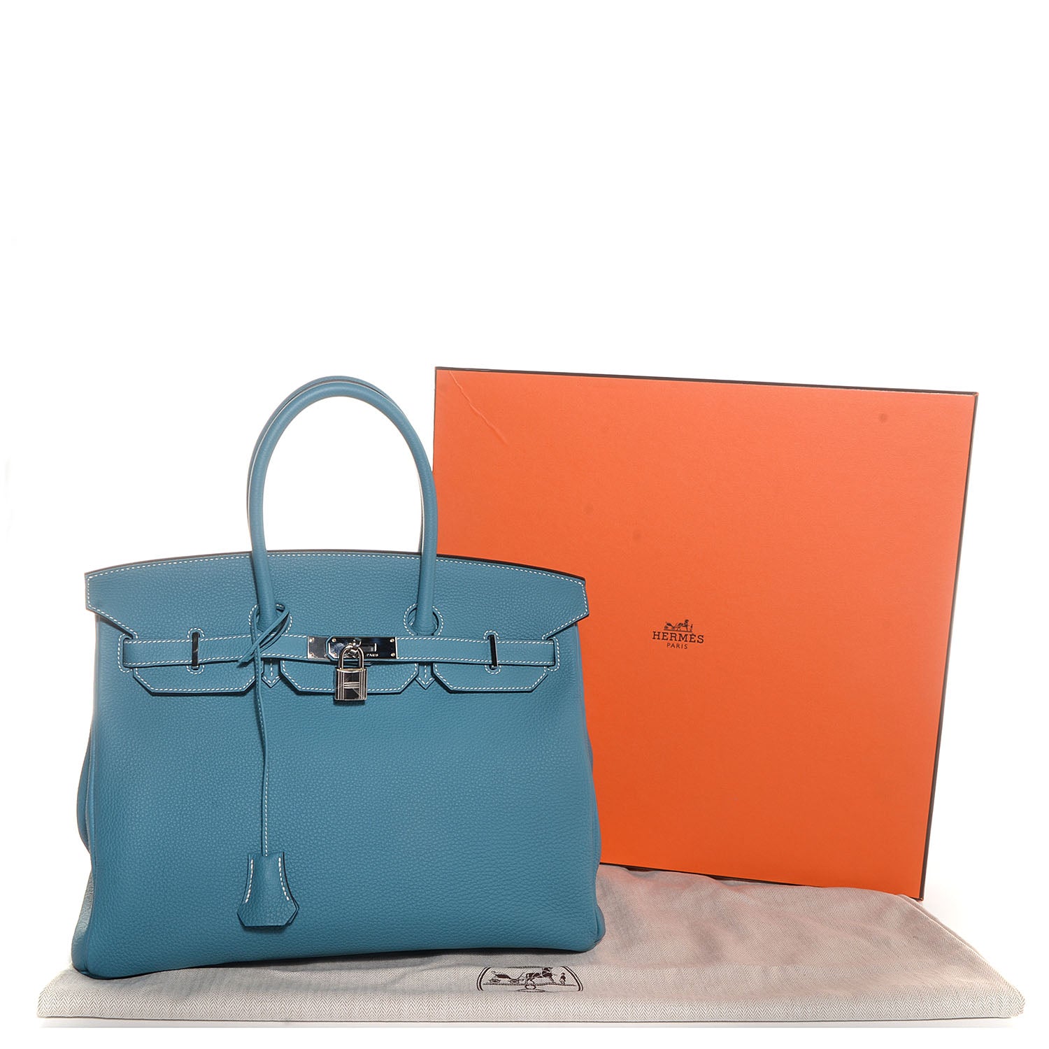Hermes Togo Birkin 35 Blue Jean 9 of 26