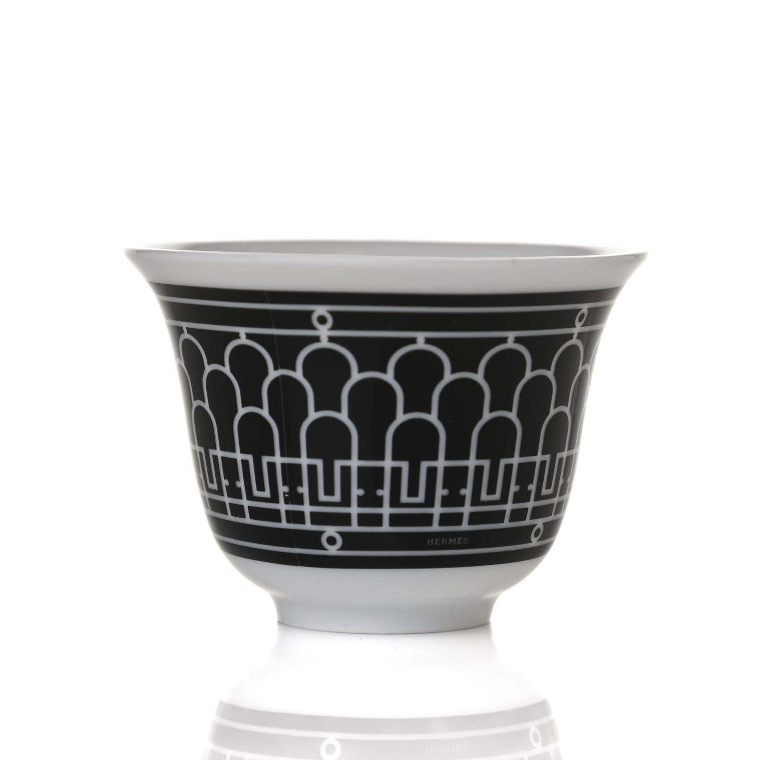Hermes Porcelain H Deco Small Cups Set of 6 Black 5 of 7