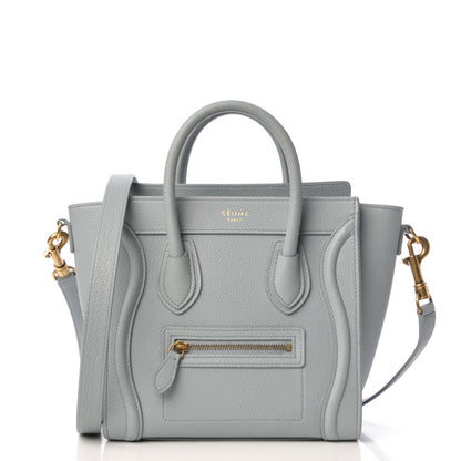 Celine Drummed Calfskin Nano Luggage Cloud 1 of 9