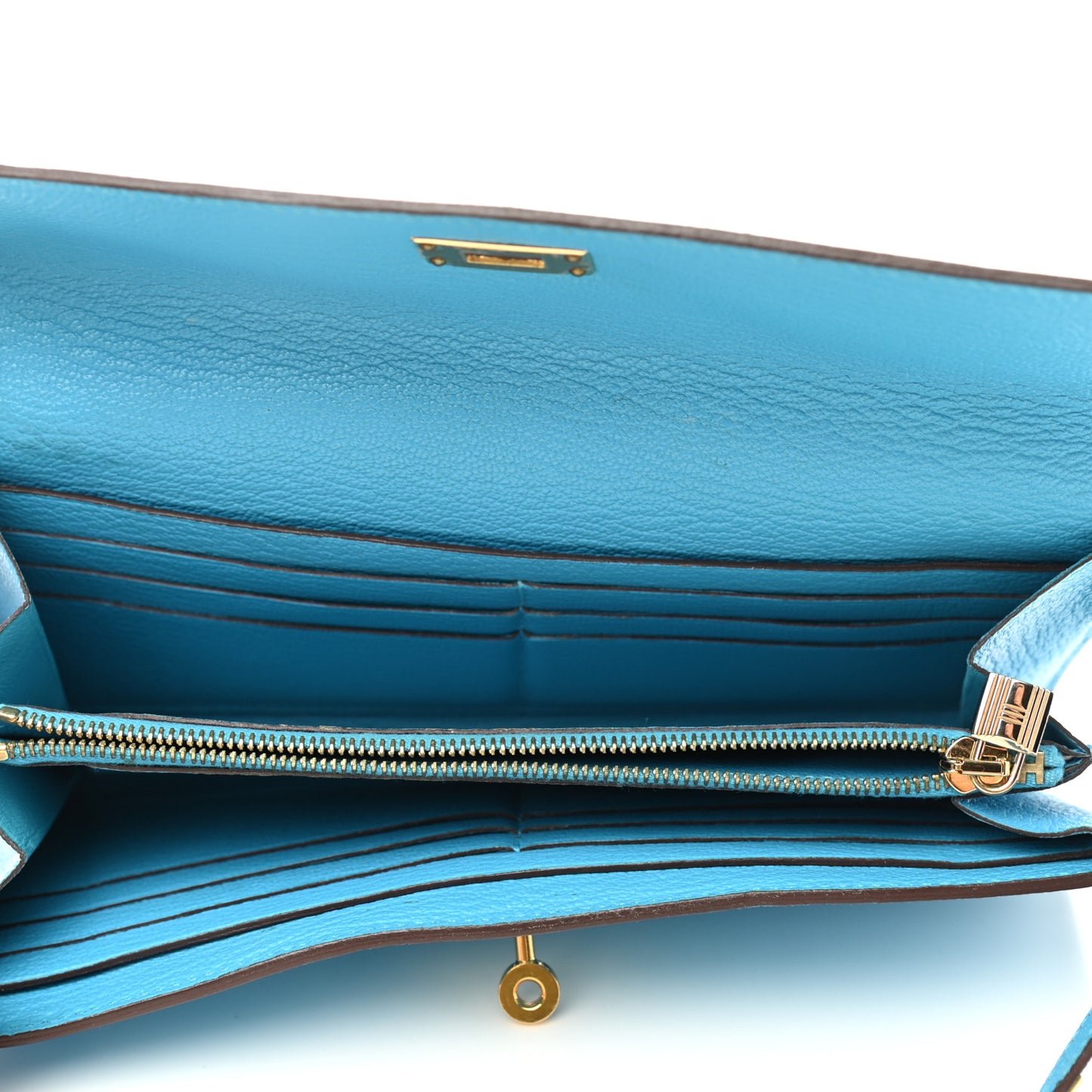 Chevre Mysore Kelly Longue Wallet Bleu Azteque