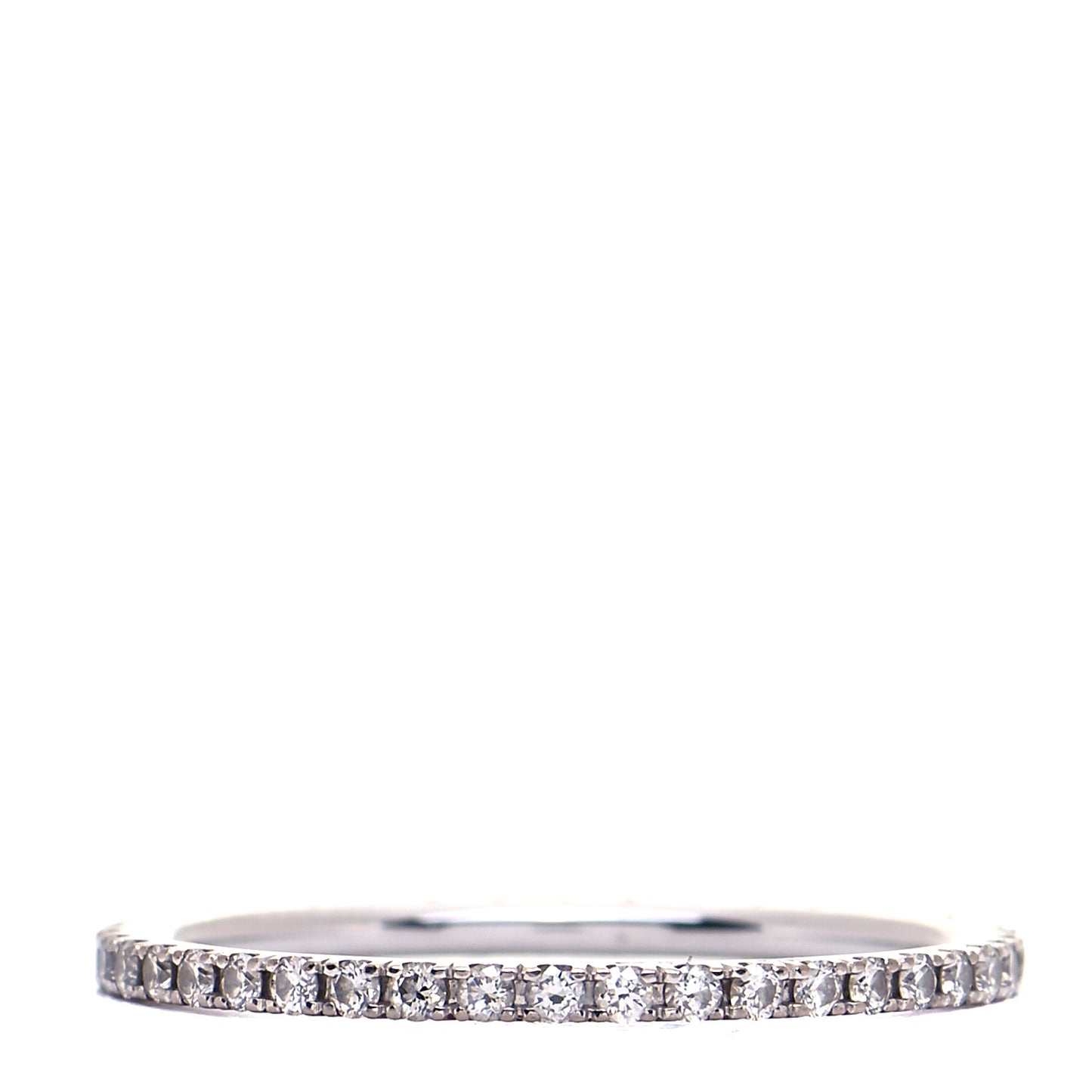 18K White Gold Diamond 1.25mm Felicite Wedding Band Ring 52 6