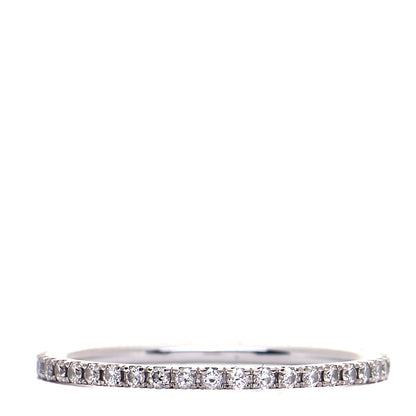 Van Cleef & Arpels 18K White Gold Diamond 1.25mm Felicite Wedding Band Ring 52 6 1 of 5