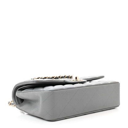 Chanel Caviar Quilted Medium Double Flap Grey 4 of 12