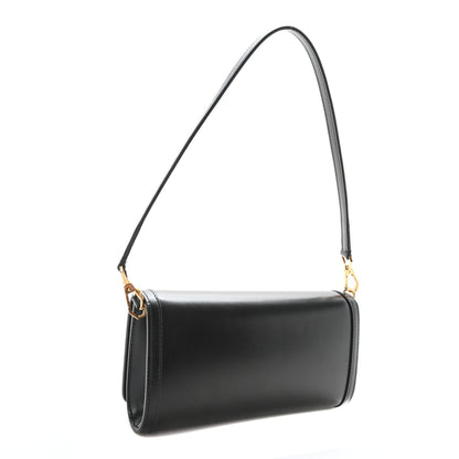 Jimmy Choo Calfskin Diamond Shoulder Bag Black 3 of 9