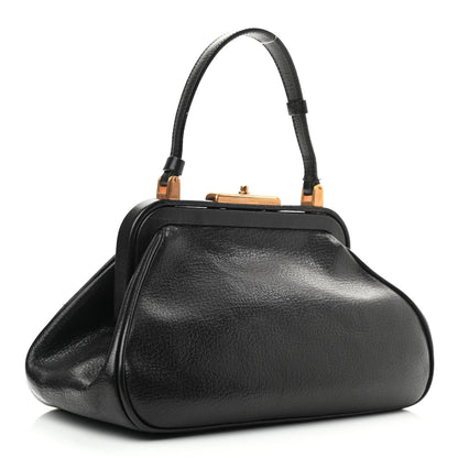 Prada Goatskin Cerniera Doctor Bag Black 3 of 11