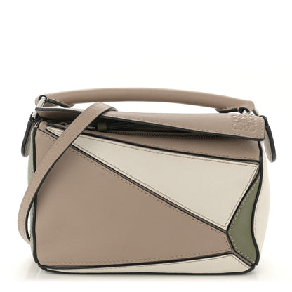 Loewe Calfskin Mini Puzzle Bag Sand Avocado Green 1 of 16