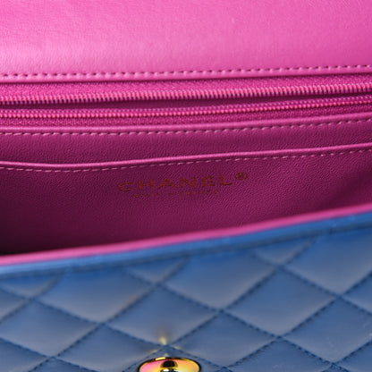 Chanel Lambskin Quilted Mini Rectangular Flap Blue Purple 8 of 10
