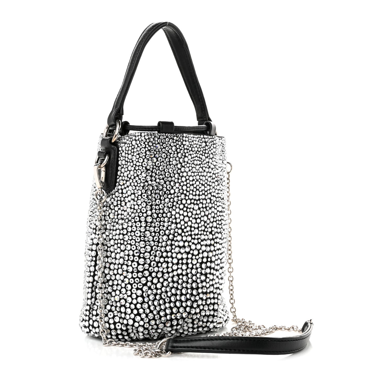 Raso Crystal Starlight Bucket Bag Black