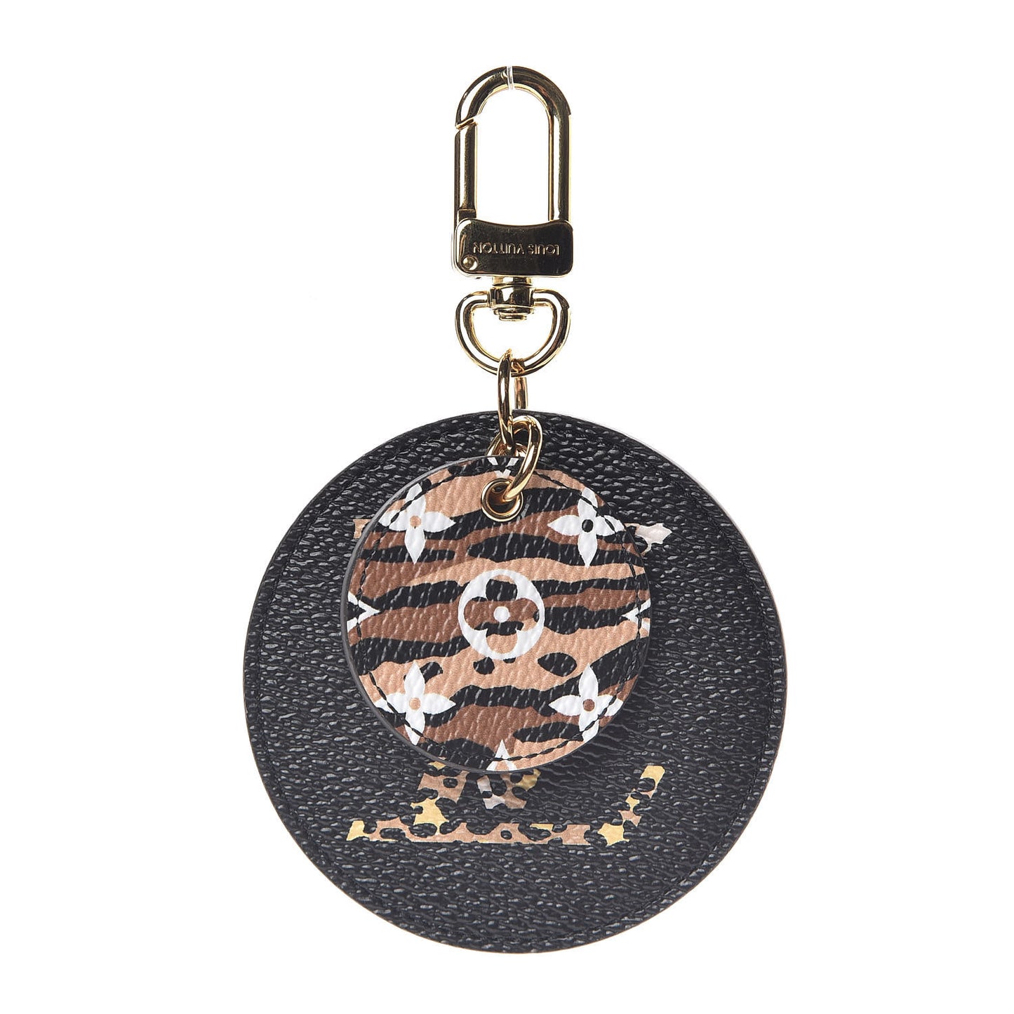 Monogram Giant Jungle Bag Charm Key Holder Black