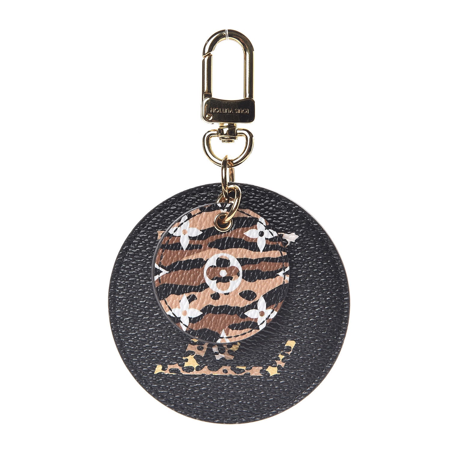 Louis Vuitton Monogram Giant Jungle Bag Charm Key Holder Black 1 of 5