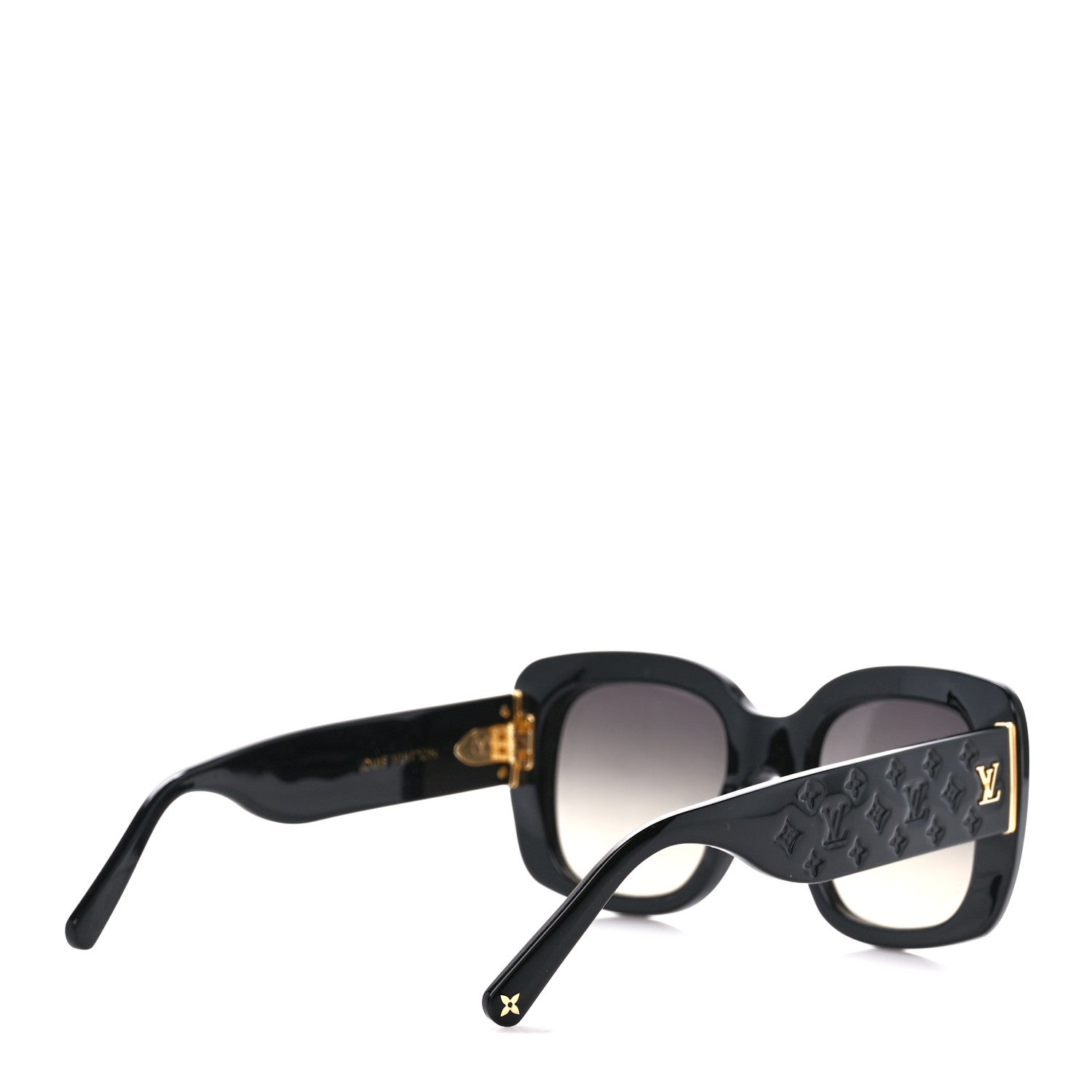Louis Vuitton Acetate LV Empreinte Square Sunglasses Z1611E Black 4 of 10