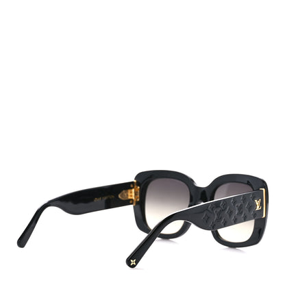 Louis Vuitton Acetate LV Empreinte Square Sunglasses Z1611E Black 4 of 10