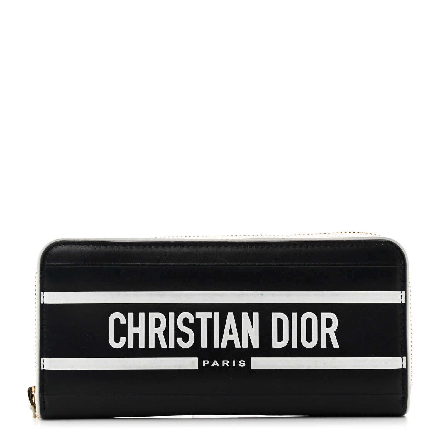 Christian Dior Calfskin Vibe Zip Wallet Blue White 1 of 7