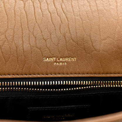 Saint Laurent Grained Lambskin Monogram Large Niki Chain Satchel Dark Cork 6 of 12