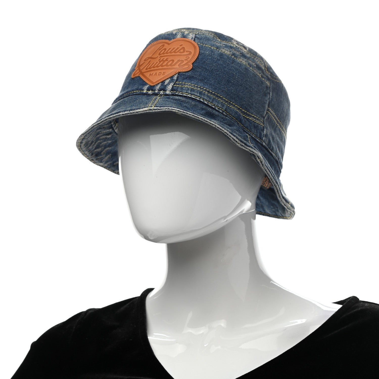 Louis Vuitton x NIGO Monogram Denim LV Made Bucket Hat M Blue