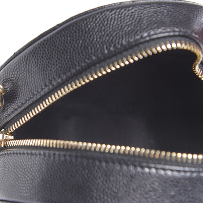 Chanel Caviar Quilted French New Wave Round Clutch With Chain Black 5 of 10