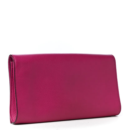 Gucci Pebbled Calfskin Medium Soho Clutch Fuchsia 4 of 8