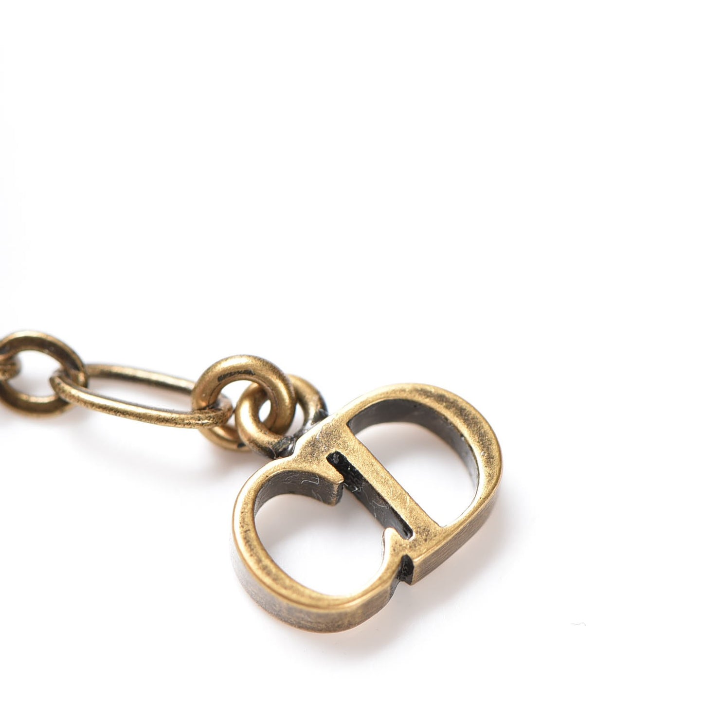 Grosgrain Ribbon Dior Logo Choker Necklace Black