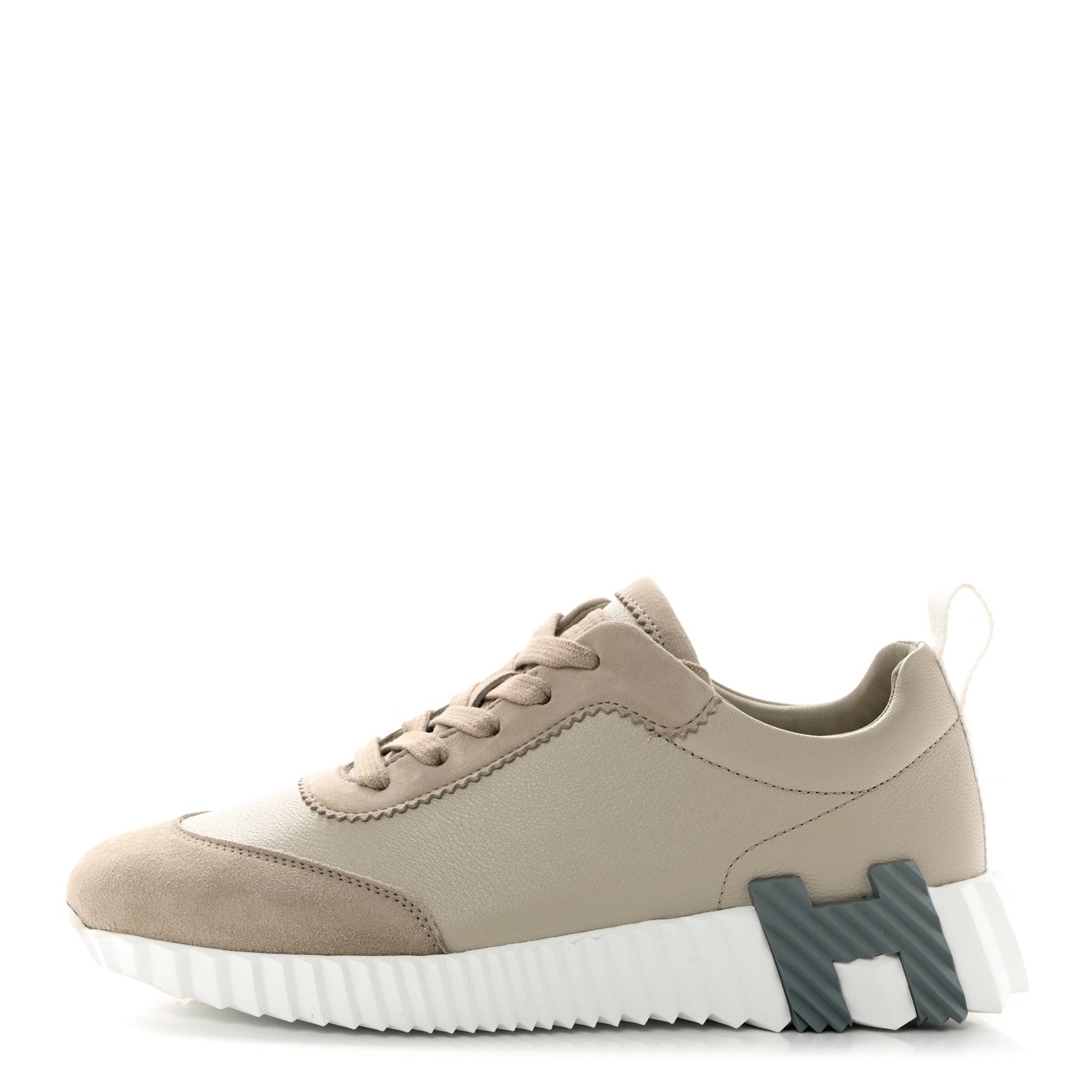 Hermes Sport Goatskin Suede Goatskin Womens Bouncing Sneakers 36 Beige Esquisse 1 of 9