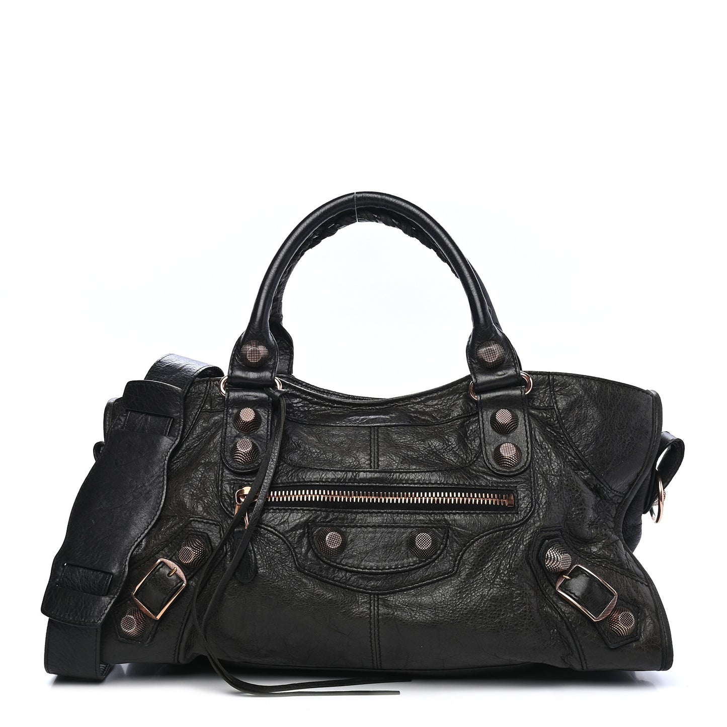 Agneau Giant 21 Rose Gold Hardware Part Time Black