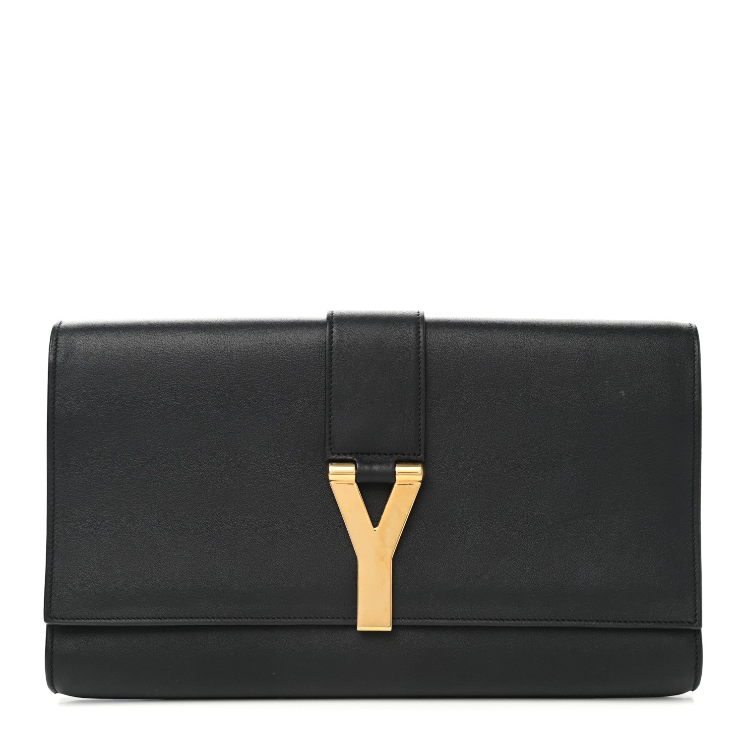 Saint Laurent Calfskin Classic Y Ligne Clutch Black 1 of 10