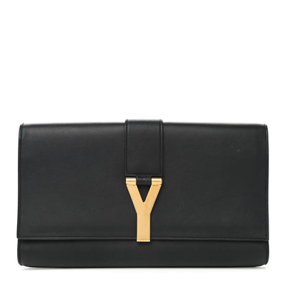 Saint Laurent Calfskin Classic Y Ligne Clutch Black 1 of 10