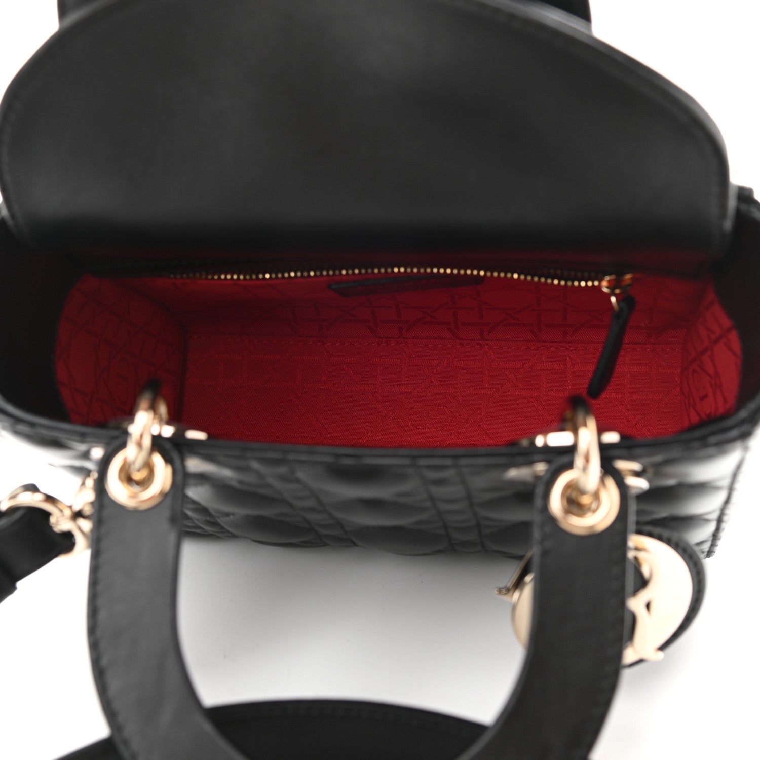 Christian Dior Lambskin Cannage Small My ABCDior Lady Dior Black 5 of 9