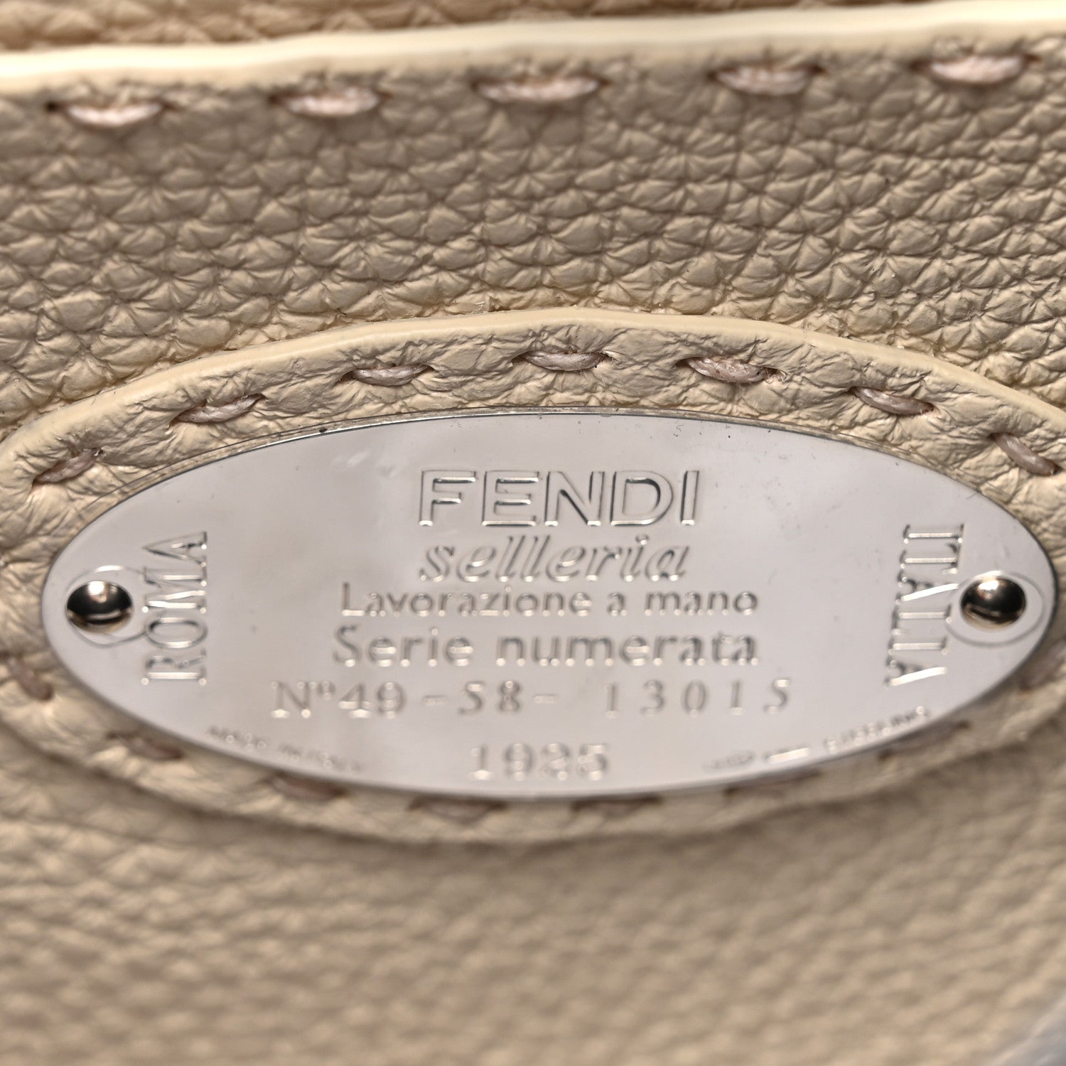 Fendi Cuoio Romano Selleria Chamois Small Peekaboo I SEE U Satchel Asfalto Camelia 7 of 12
