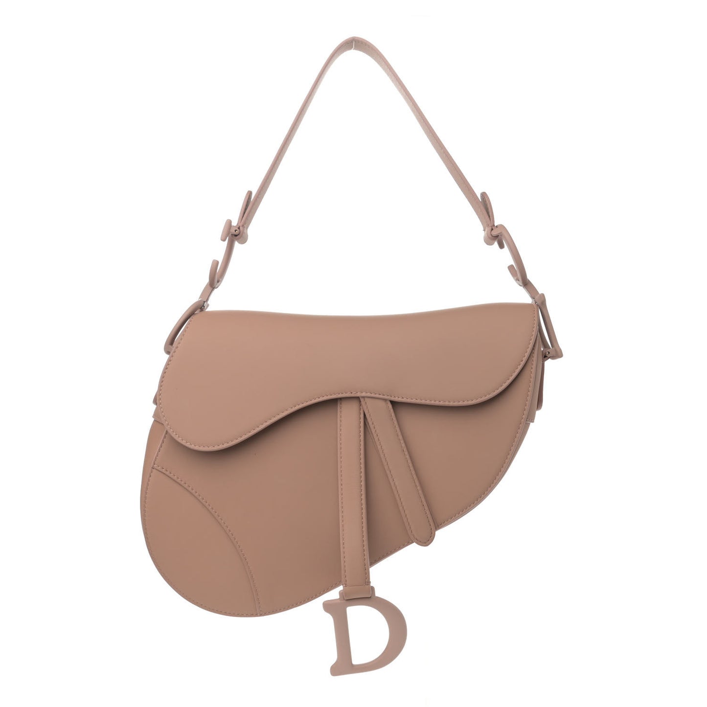Ultra Matte Calfskin Saddle Bag Blush