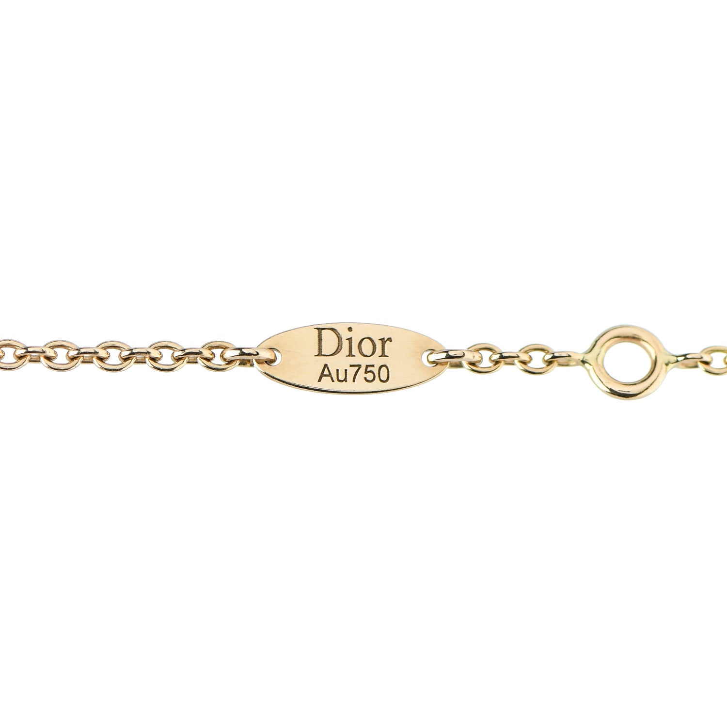 Christian Dior 18K Yellow Gold Diamond Mother of Pearl Rose Des Vents Bracelet 4 of 4
