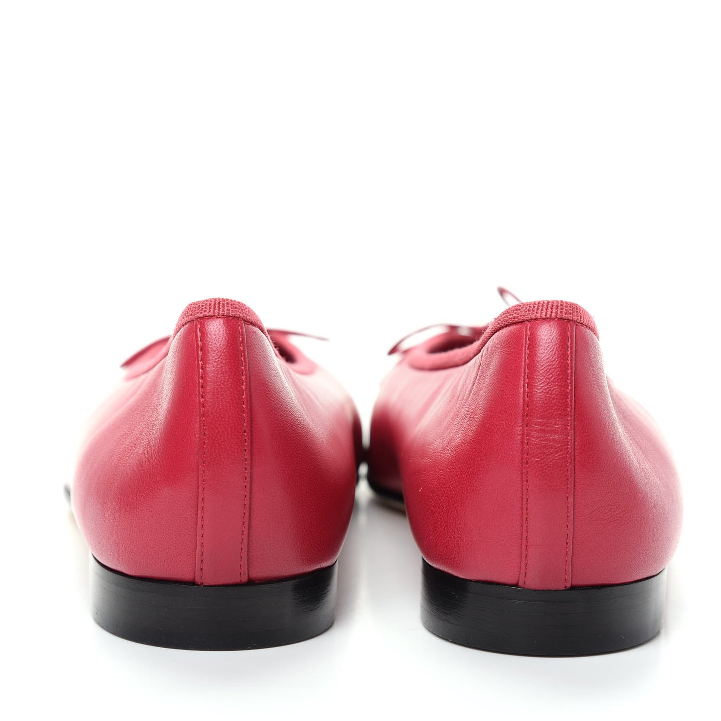 Lambskin Cap Toe CC Ballerina Flats 39.5 Pink Black