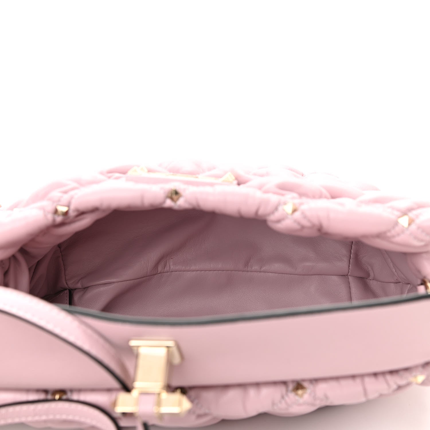 Valentino Garavani Nappa Spikeme Clutch Rose Quartz 5 of 9