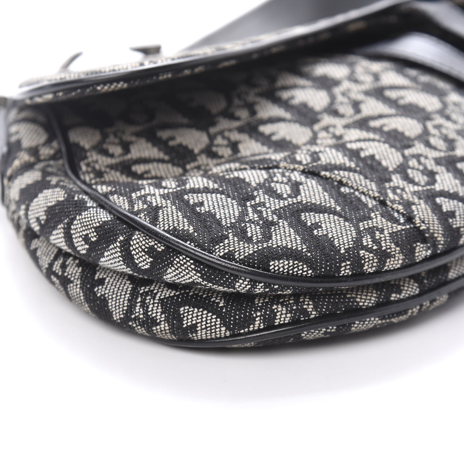 Christian Dior Monogram Saddle Bag Black 7 of 12