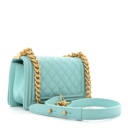Chanel Caviar Quilted Small Boy Flap Light Blue 3 of 10