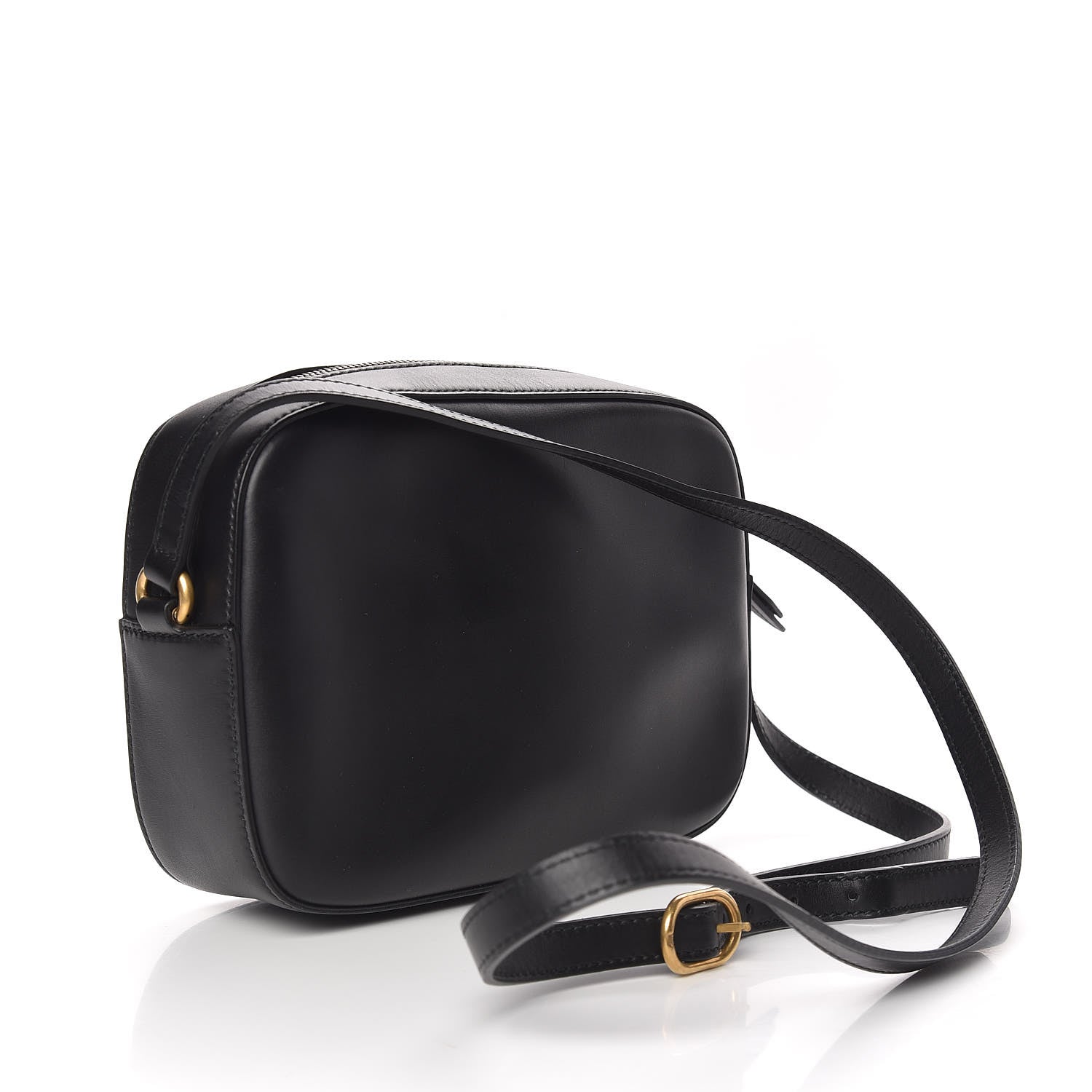 Gucci Calfskin Web Small Webby Bee Shoulder Bag Black 3 of 11