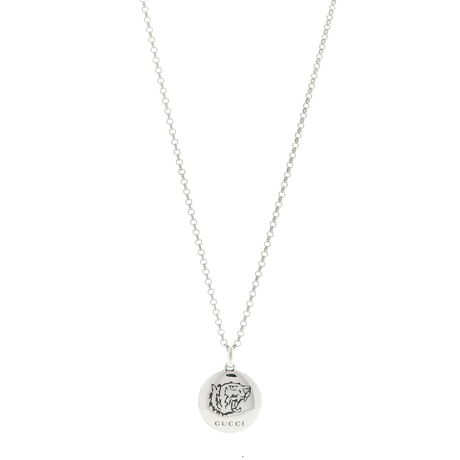 Gucci Sterling Silver Blind for Love Pendant Necklace 1 of 4