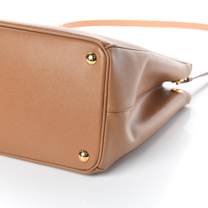 Prada Saffiano Medium Galleria Double Zip Tote Caramel 11 of 11