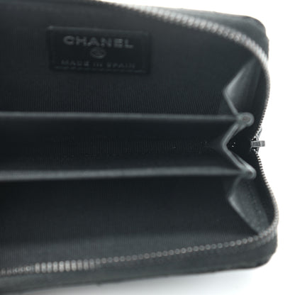 Chanel Aged Calfskin Quilted Zip Coin Purse So Black 5 of 7