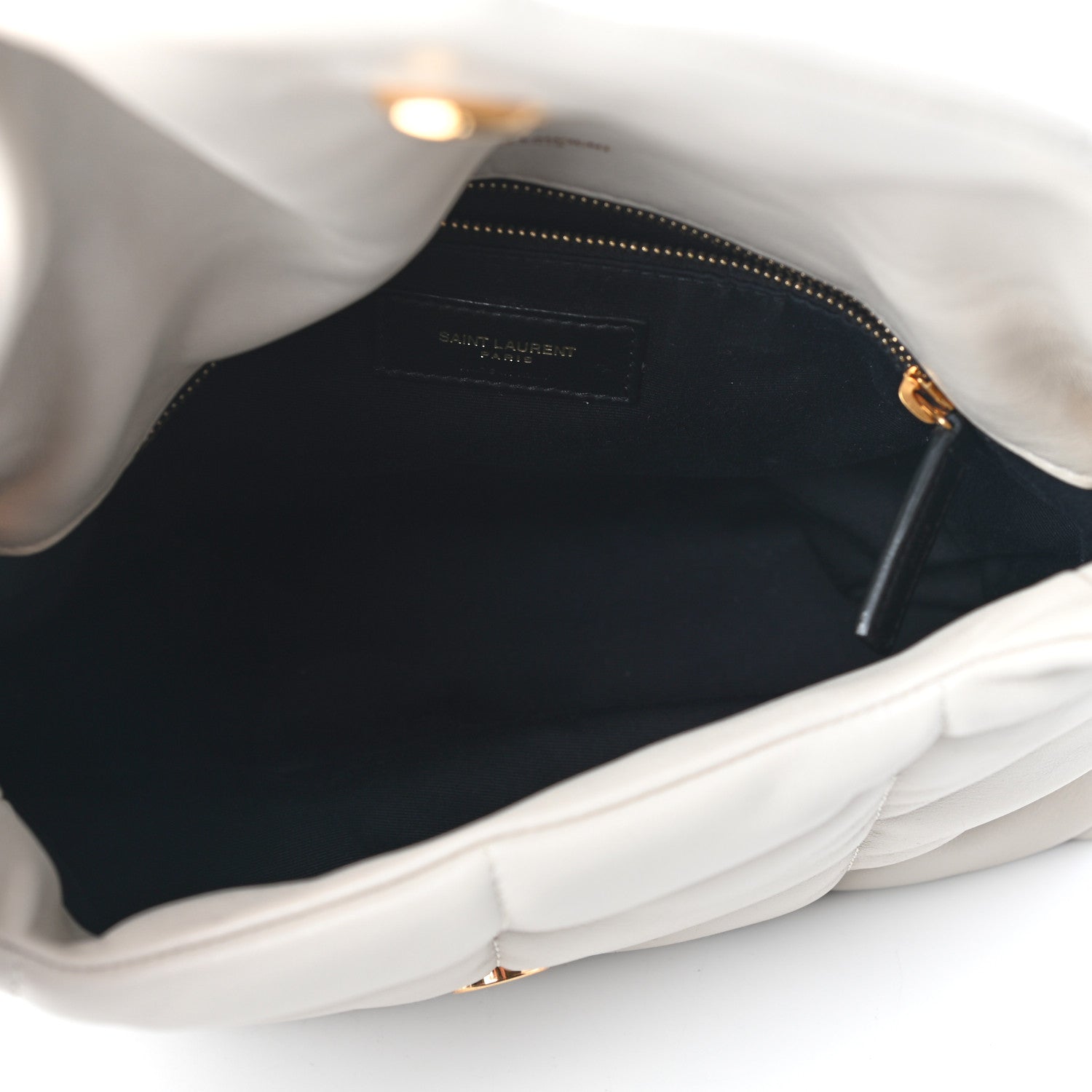 Saint Laurent Lambskin Quilted Small Loulou Puffer Monogram Chain Satchel Crema Soft 7 of 9