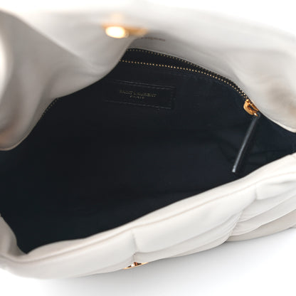 Saint Laurent Lambskin Quilted Small Loulou Puffer Monogram Chain Satchel Crema Soft 7 of 9