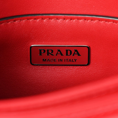 Prada Spazzolato Flap Shoulder Bag Scarlatto 5 of 10