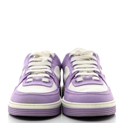 Chanel Cotton Sneakers 38 Purple White 2 of 10