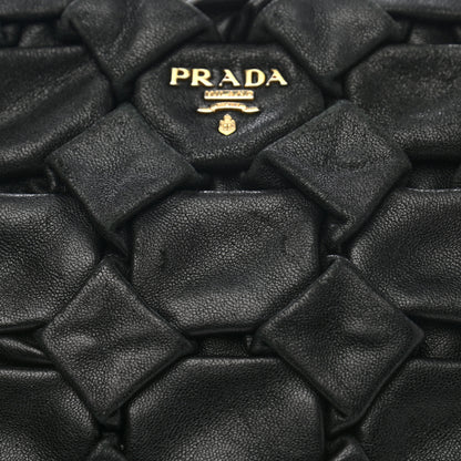Prada Nappa Woven Pouch Black 9 of 11