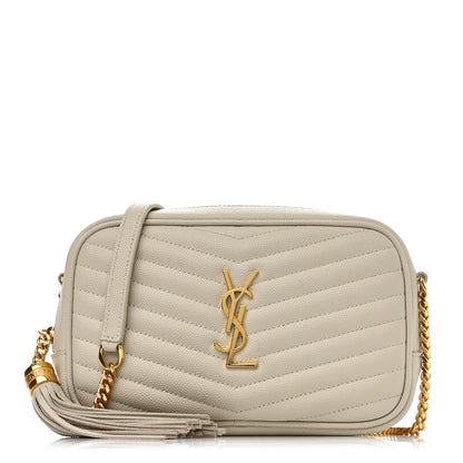 Saint Laurent Grain De Poudre Matelasse Monogram Mini Lou Camera Bag Crema Soft 1 of 10