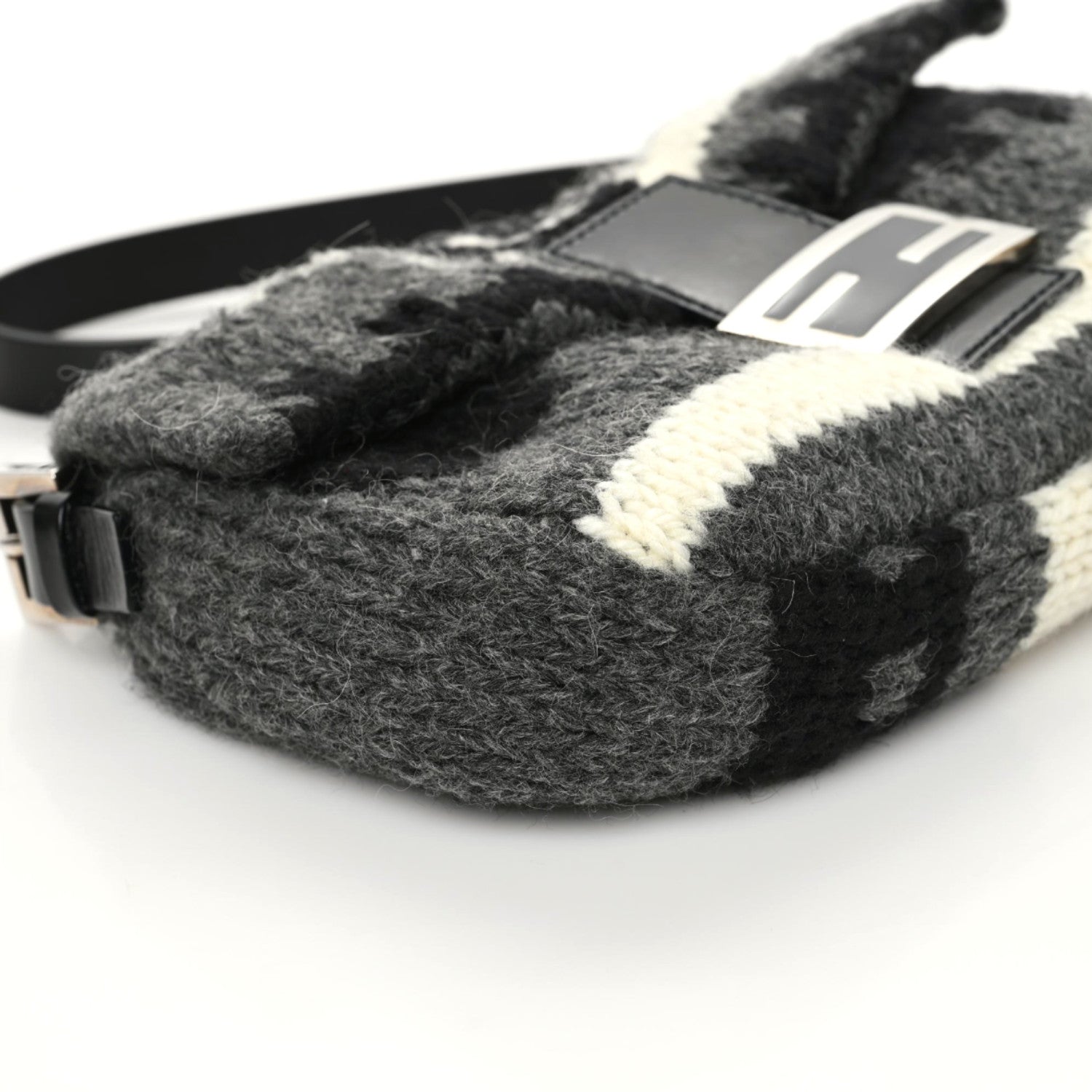 Fendi Wool Knit Mama Baguette Grey 4 of 7
