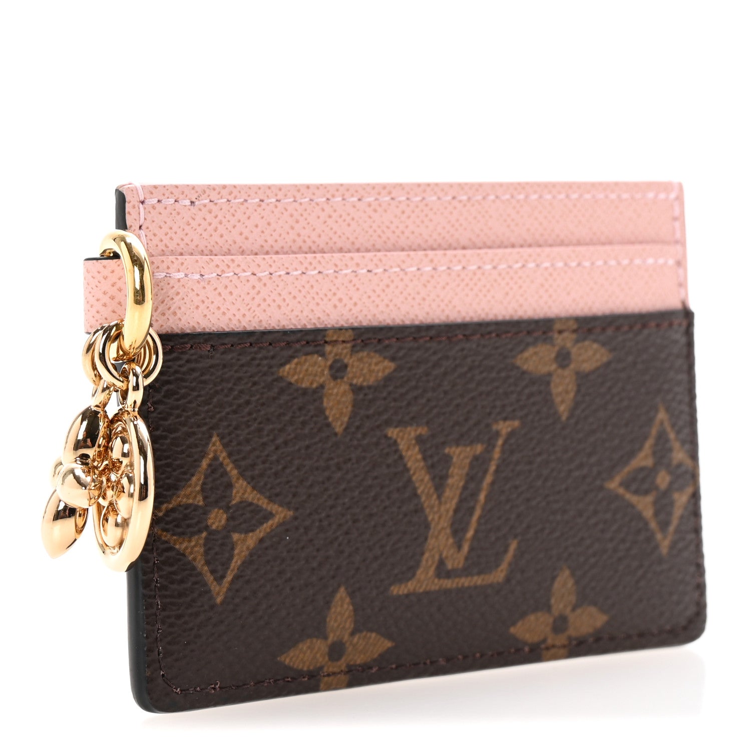 Louis Vuitton Monogram LV Charms Card Holder Rose Ballerine 3 of 7